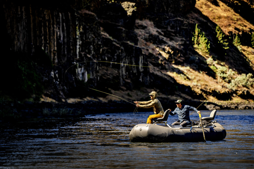 guided flyfishing for small mouth bass john day river photo by Arian Stevens